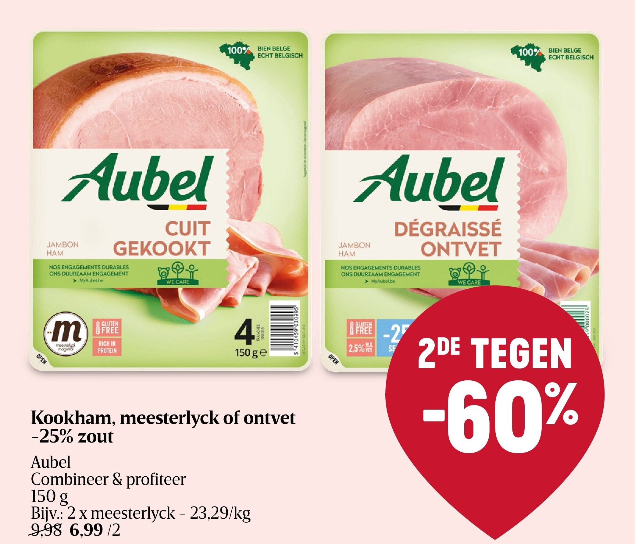Kookham, meesterlyck of ontvet -25% zout