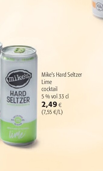 Mike's Hard Seltzer Lime Cocktail