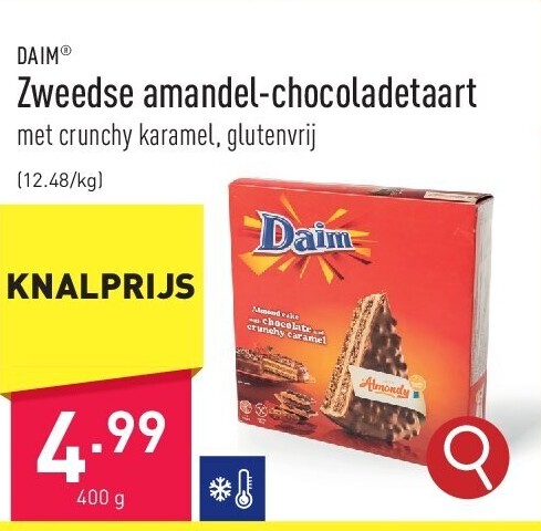 Zweedse amandel-chocoladetaart