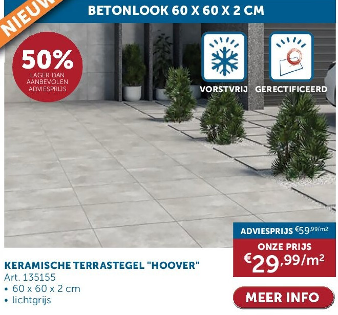 KERAMISCHE TERRASTEGEL "HOOVER"