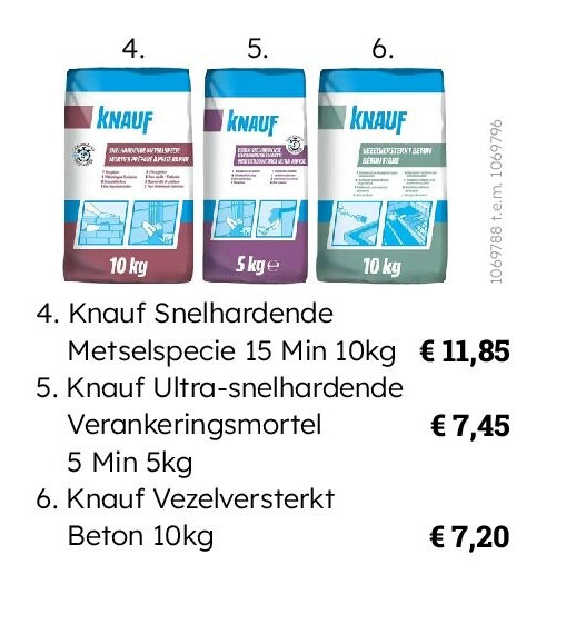 4. Knauf Snelhardende Metselspecie 15 Min 10kg