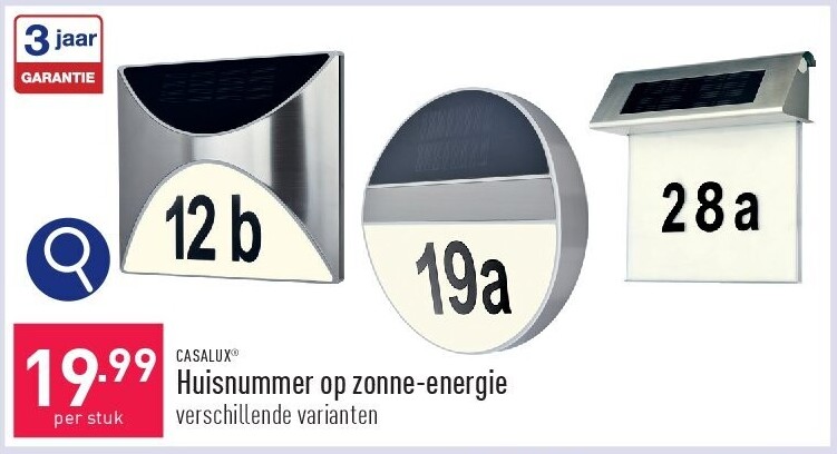 Huisnummer op zonne-energie