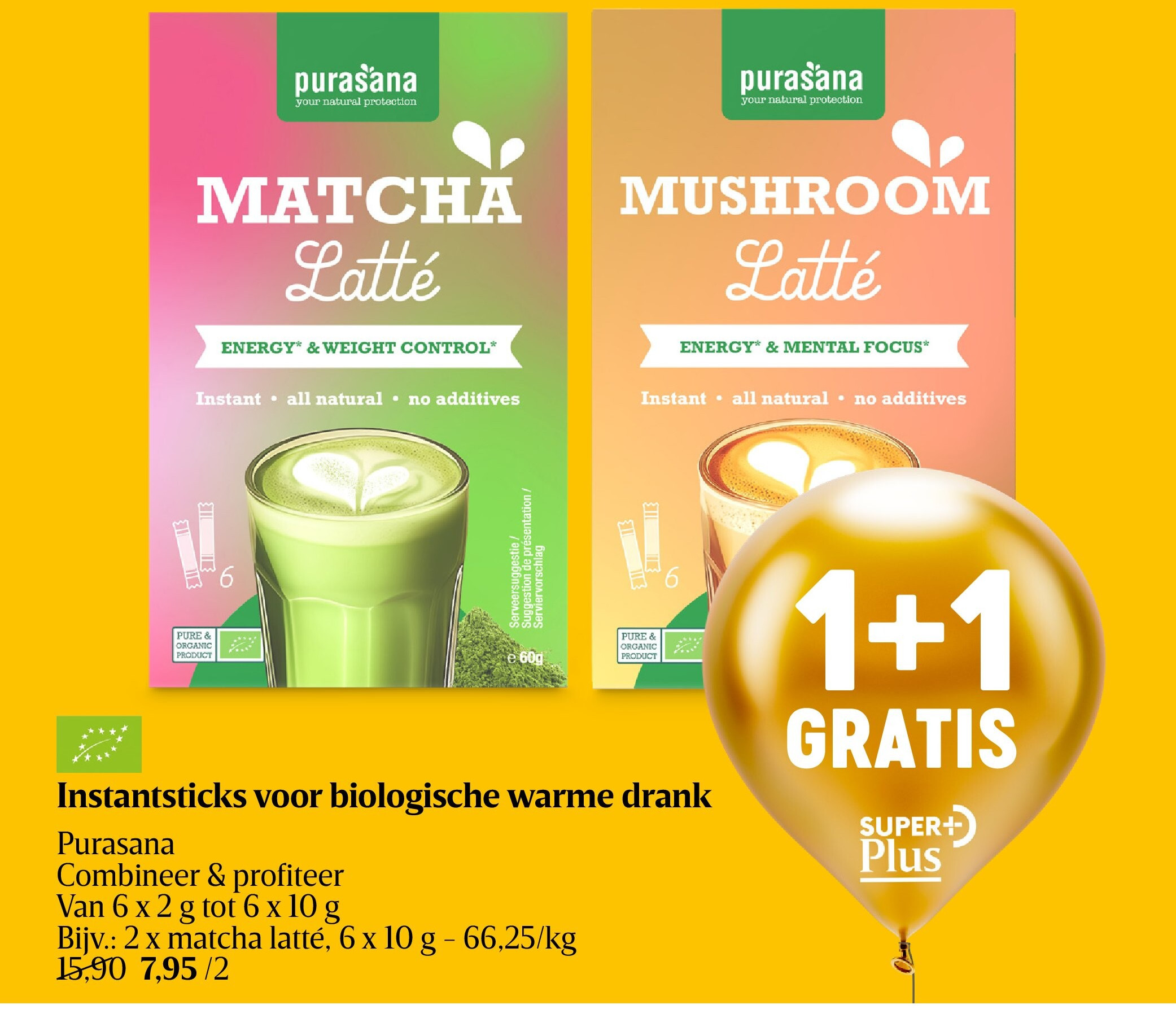 Instantsticks voor biologische warme drank