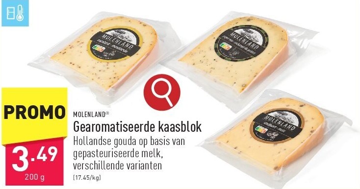 Gearomatiseerde kaasblok