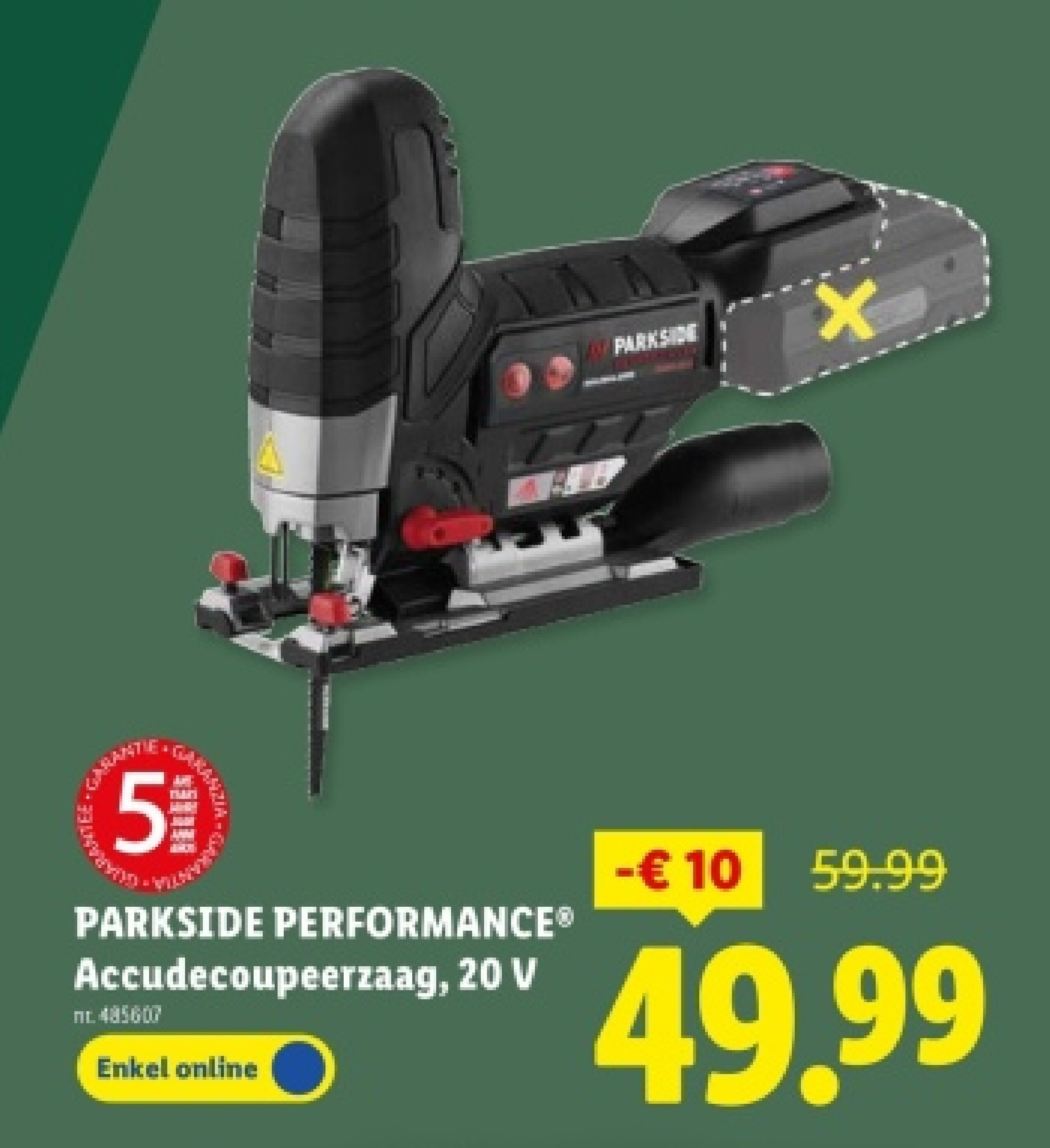 Accudecoupeerzaag, 20 v