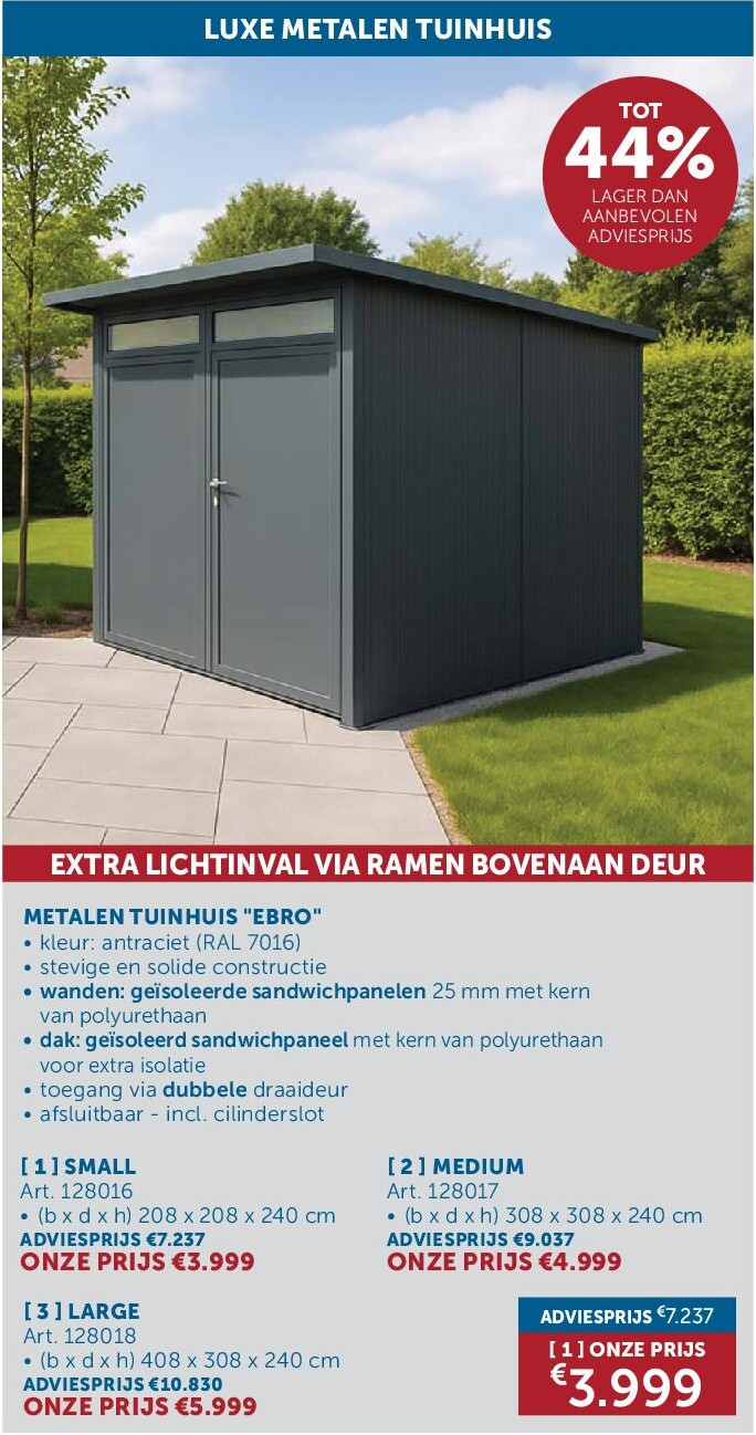 METALEN TUINHUIS "EBRO" [ 1 ] SMALL