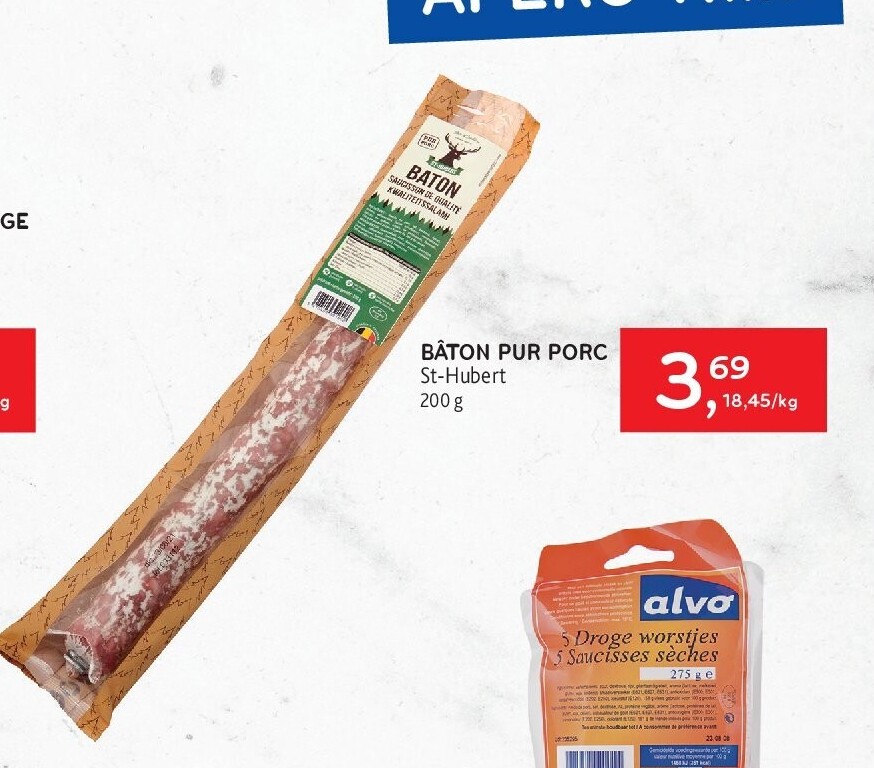 BÂTON PUR PORC St-Hubert 200 g