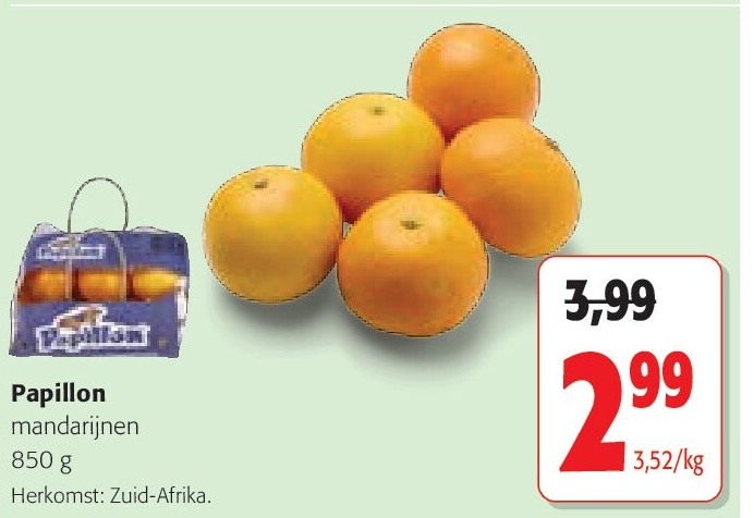 Papillon mandarijnen 850 g