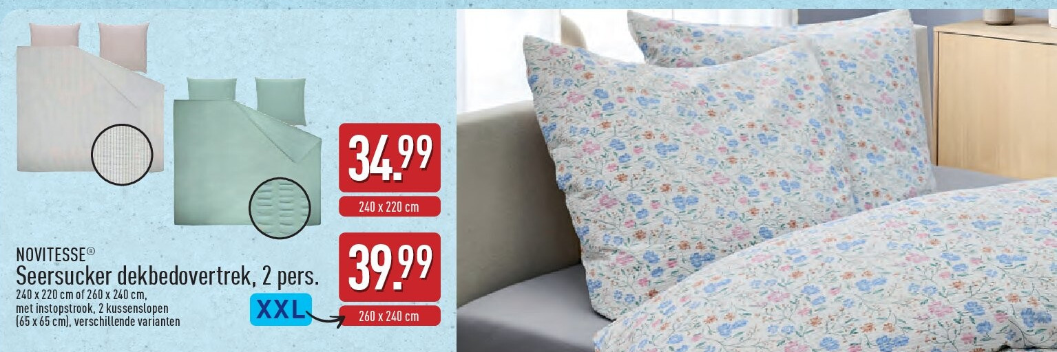 Seersucker dekbedovertrek, 2pers.