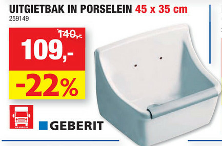 UITGIETBAK IN PORSELEIN 45 x 35 cm
