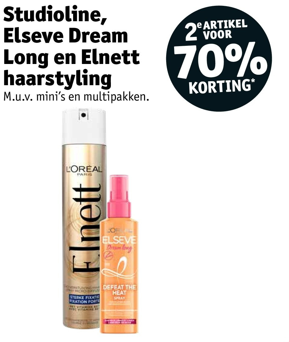Studioline, Elseve Dream Long en Elnett haarstyling