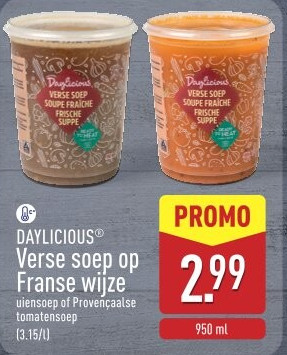 Verse soep op Franse wijze