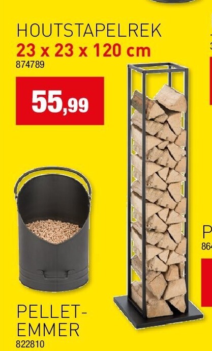 HOUTSTAPELREK 23 x 23 x 120 cm