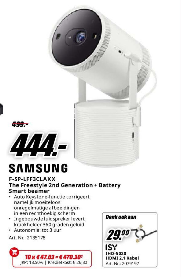 F-SP-LFF3CLAXX The Freestyle 2nd Generation + Battery Smart beamer