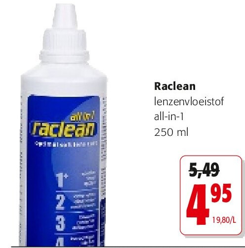 Raclean lenzenvloeistof all-in-1 250 ml