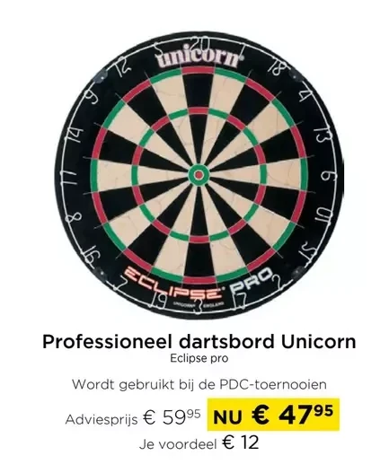 Professioneel dartsbord Unicorn Ecliose pro