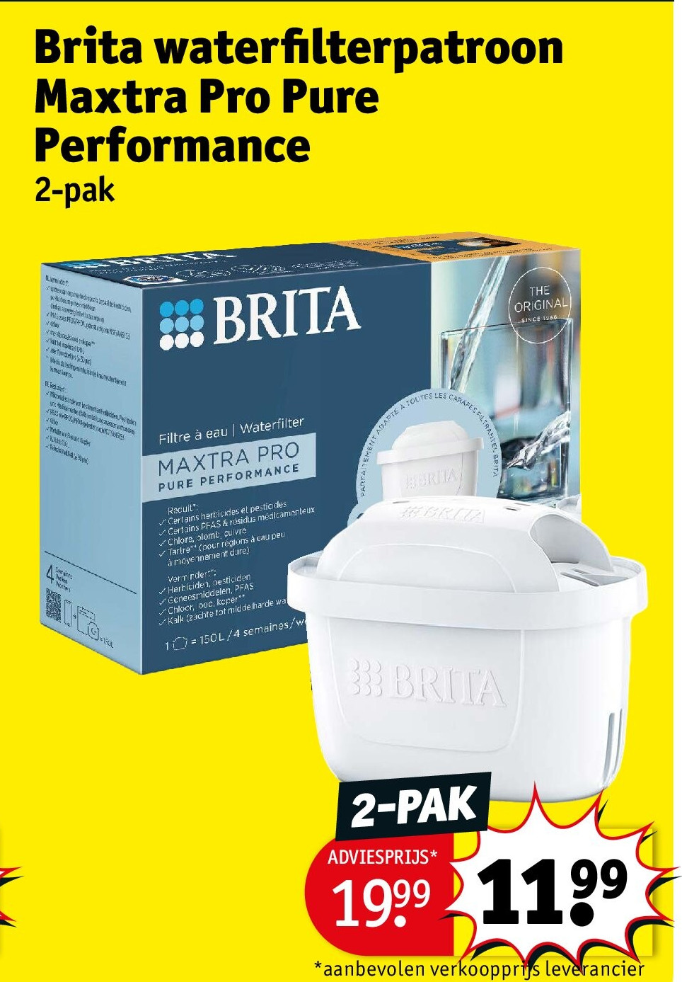 Brita waterfilterpatroon Maxtra Pro Pure Performance