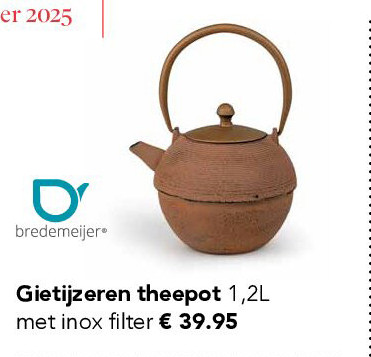 Gietijzeren theepot