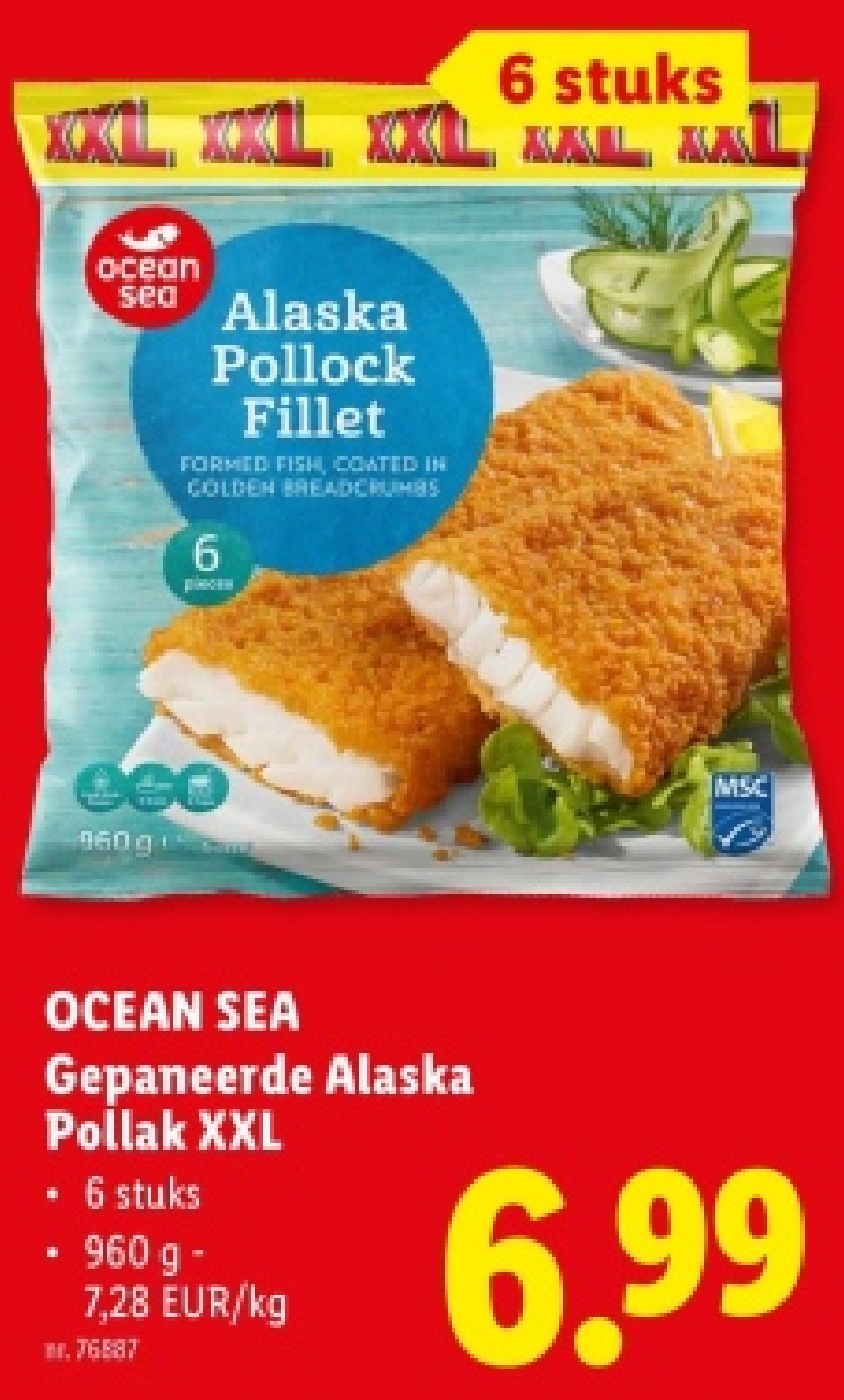 Gepaneerde Alaska Pollak XXL
