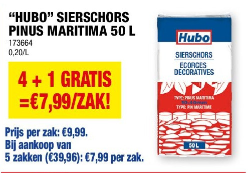 “HUBO” SIERSCHORS PINUS MARITIMA 50 L