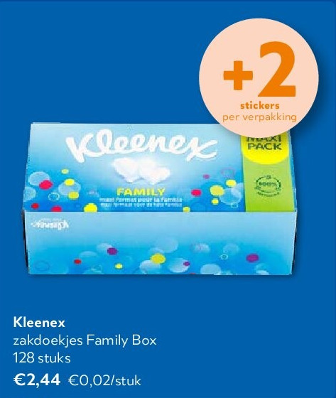 Kleenex zakdoekjes Family Box 128 stuks