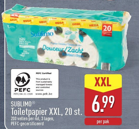 Toiletpapier XXL, 20st.