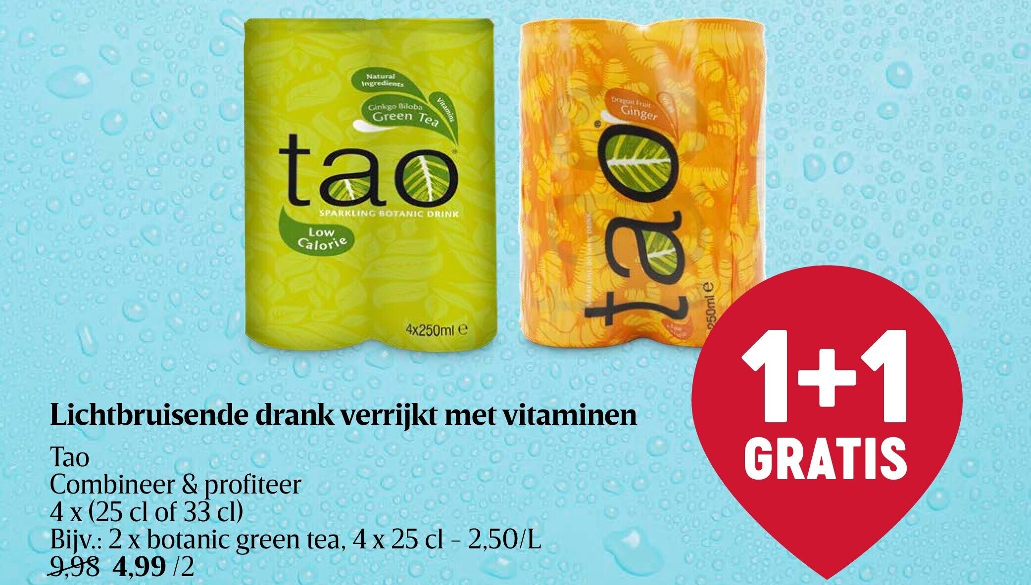 Lichtbruisende drank verrijkt met vitaminen