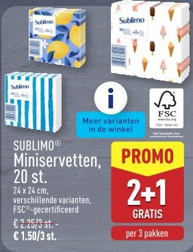 Miniservetten, 20st.