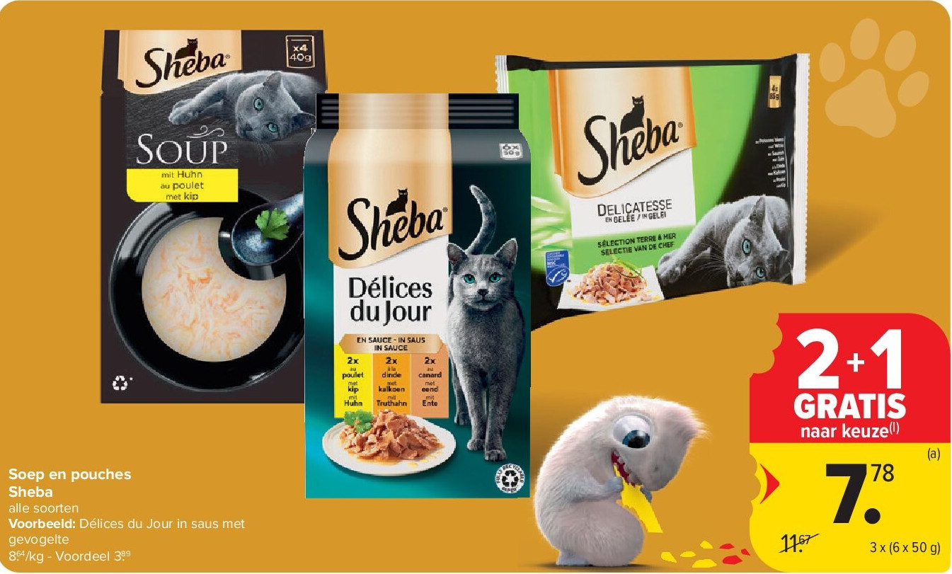 Soep en pouches Sheba