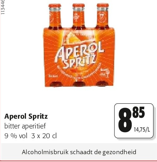 Aperol Spritz bitter aperitief 9 % vol 3 x 20 cl