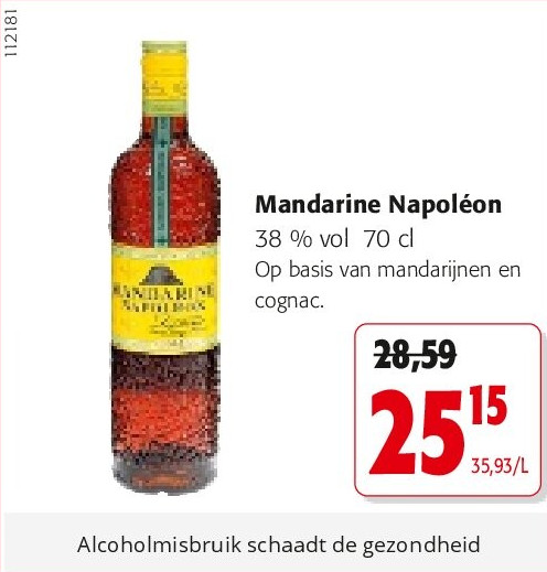Mandarine Napoléon 38 % vol 70 cl