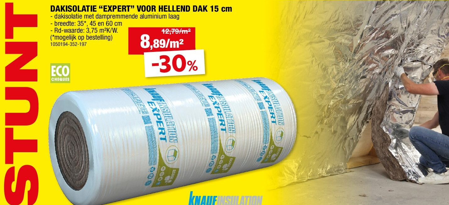 DAKISOLATIE “EXPERT” VOOR HELLEND DAK 15 cm