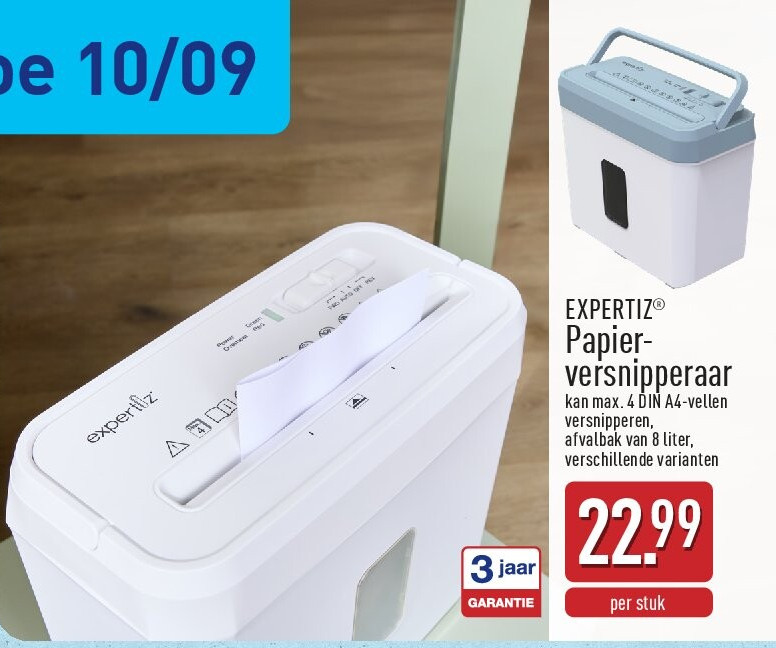 Papier­ versnipperaar