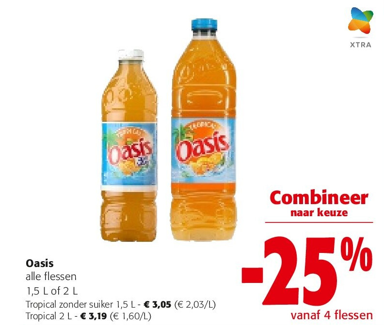 Oasis Tropical zonder suiker 1,5 L
