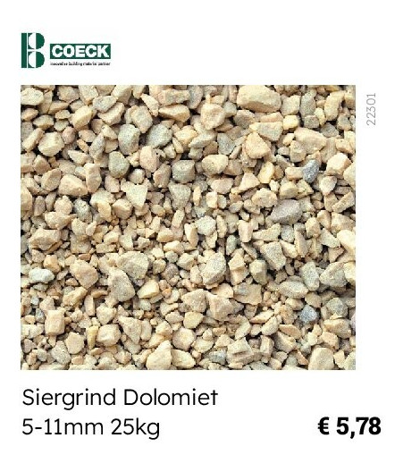Siergrind Dolomiet 5-11mm 25kg