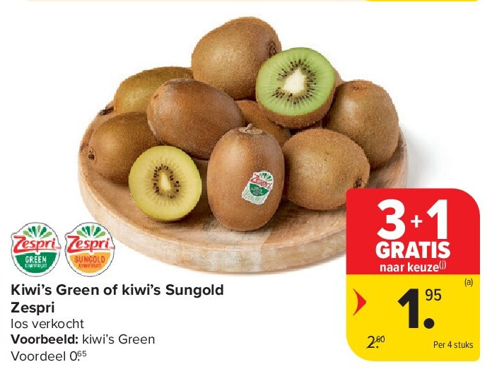 Kiwi’s Green of kiwi’s Sungold Zespri