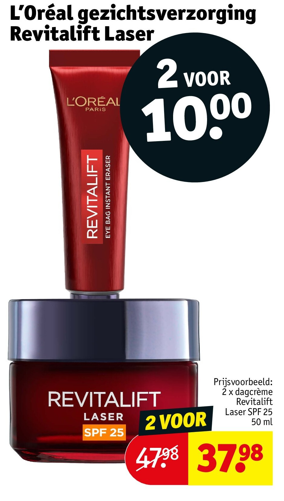 2 x dagcrème Revitalift Laser SPF 25 50 ml