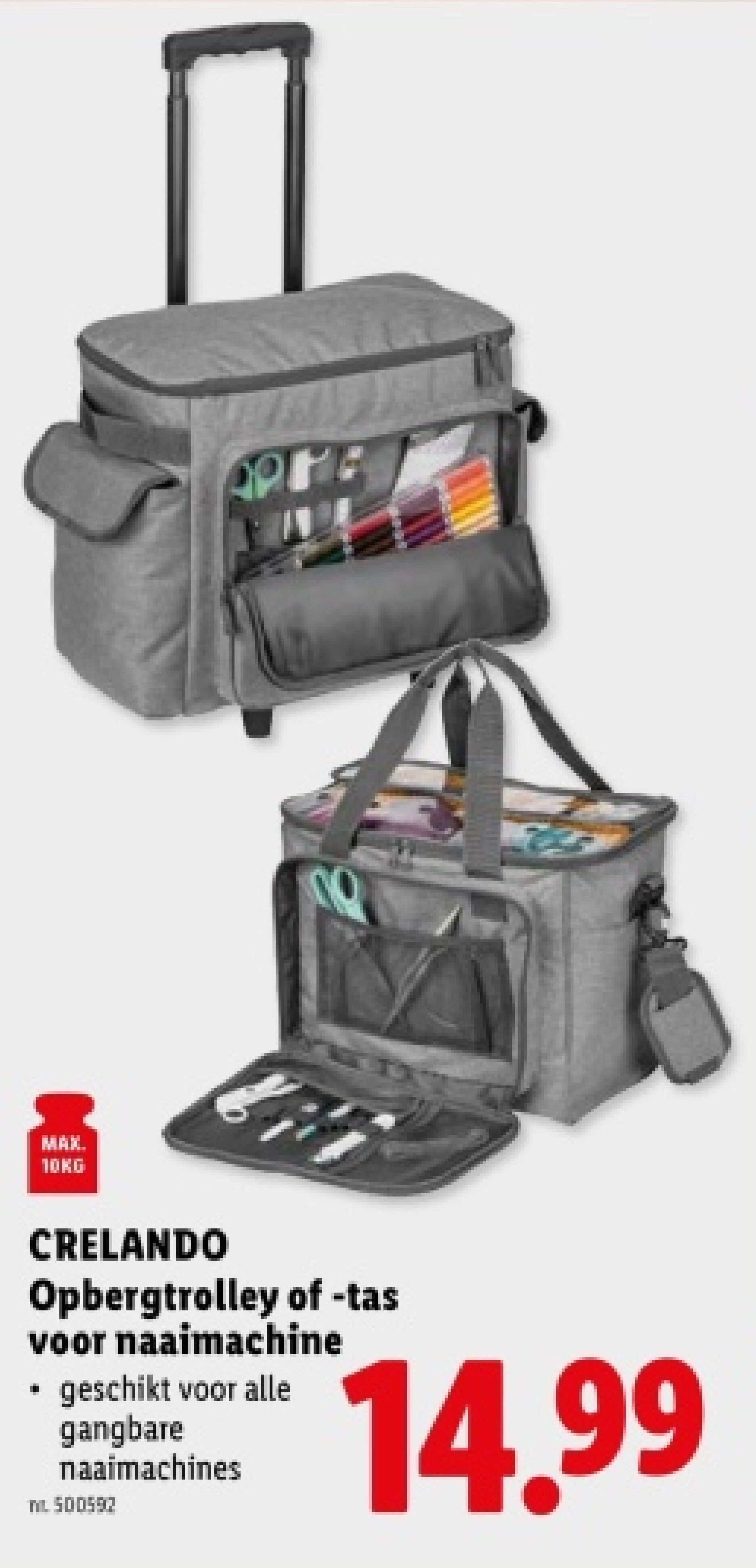 Opbergtrolley of -tas voor naaimachine