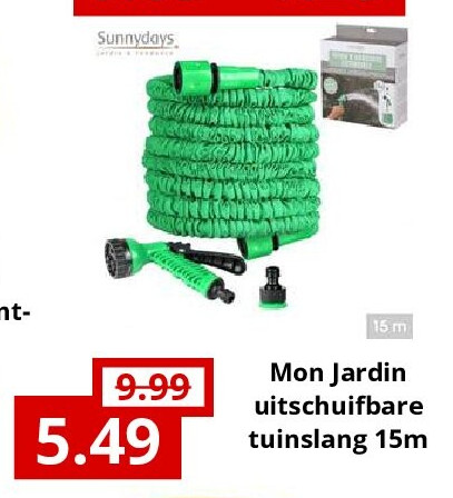 Mon Jardin uitschuifbare tuinslang 15m
