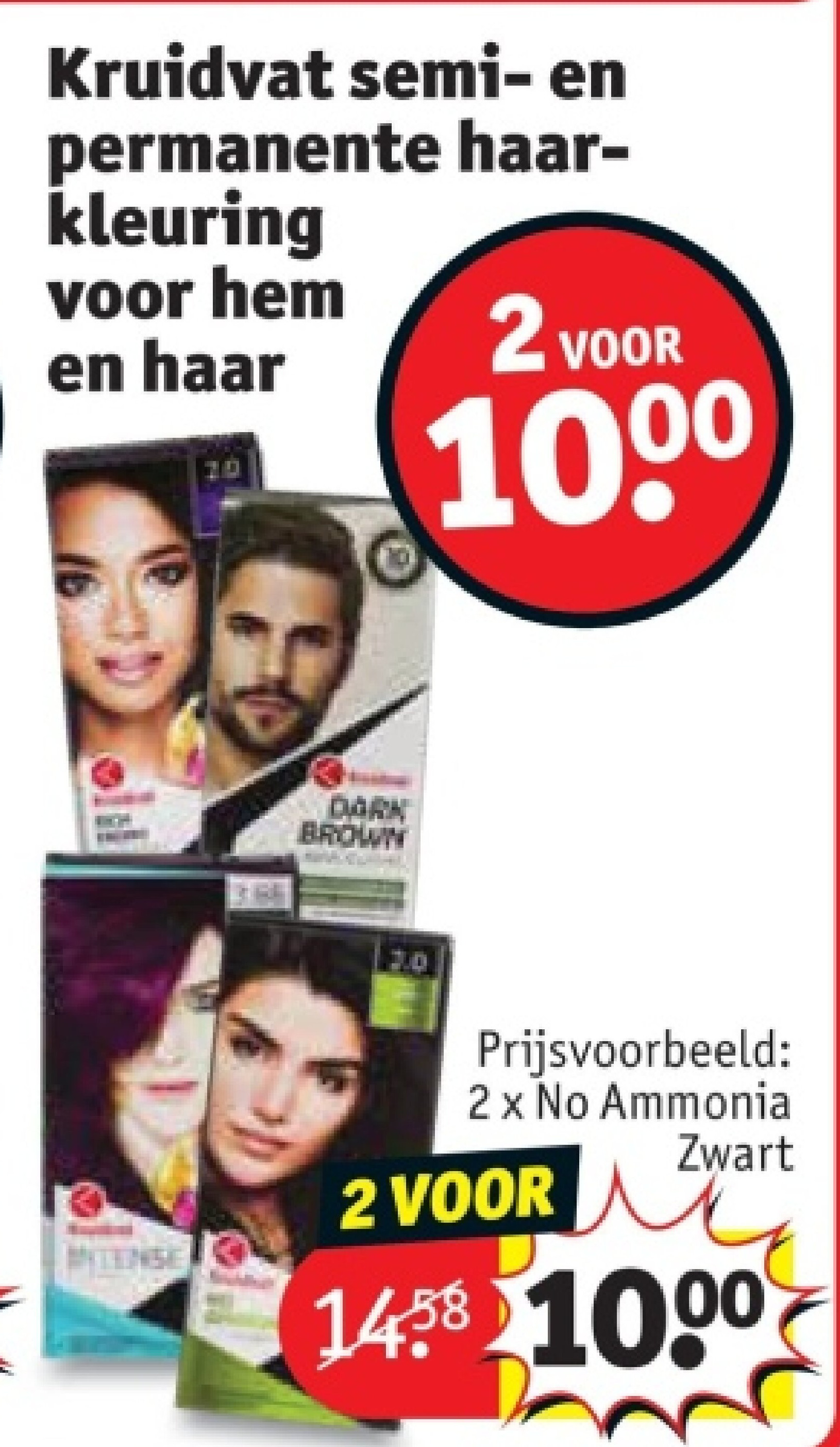 Kruidvat semi- en permanente haarkleuring voor hem en haar