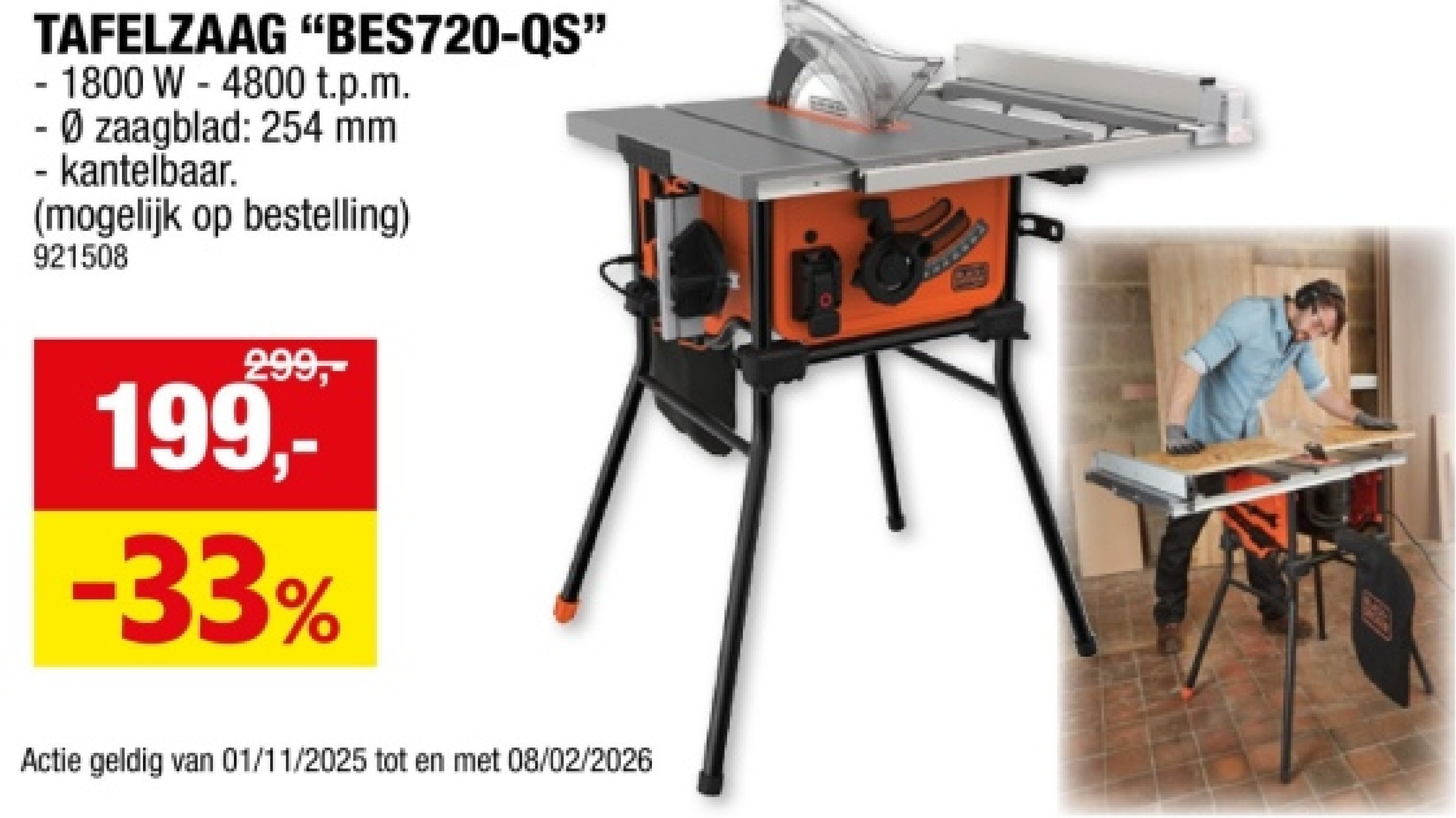 TAFELZAAG "BES720-QS"