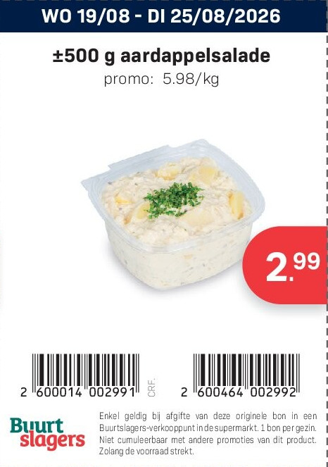 ±500 g aardappelsalade