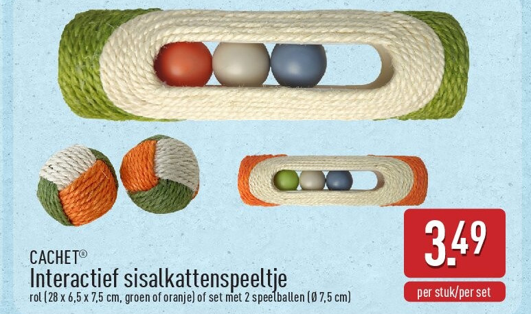 Interactief sisalkattenspeeltje