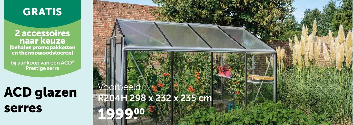 ACD glazen serres R204H 298 x 232 x 235 cm
