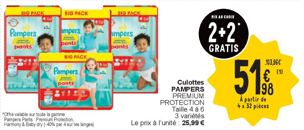 Culottes PAMPERS PREMIUM PROTECTION