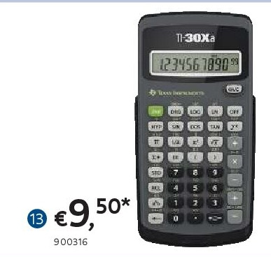 TEXAS INSTRUMENTS REKENMACHINE TI-30XA
