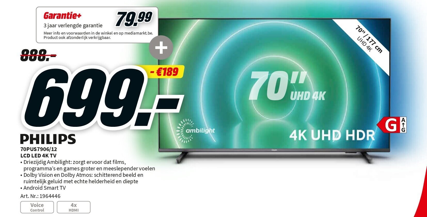 Phlips 70PUS7906/12 LCD LED 4K TV