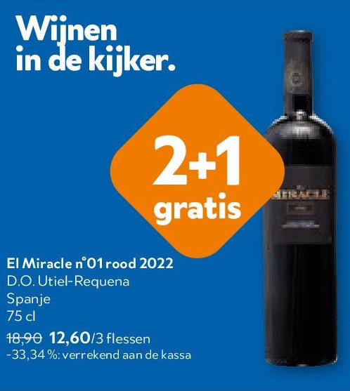 El Miracle n°01 rood 2022 D.O. Utiel-Requena Spanje 75 cl