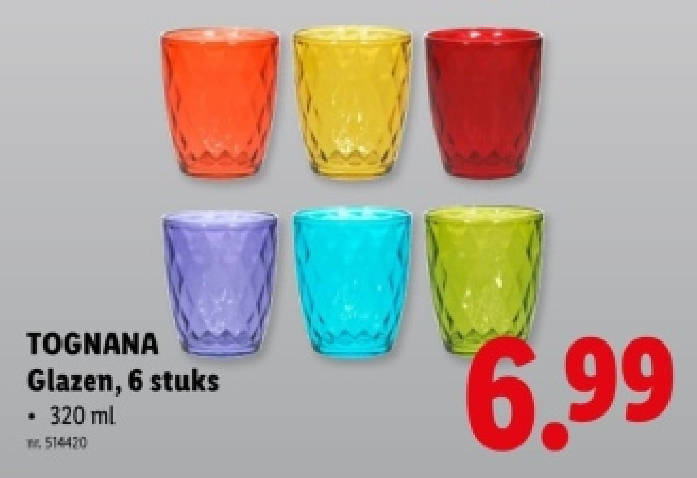 Glazen, 6 stuks