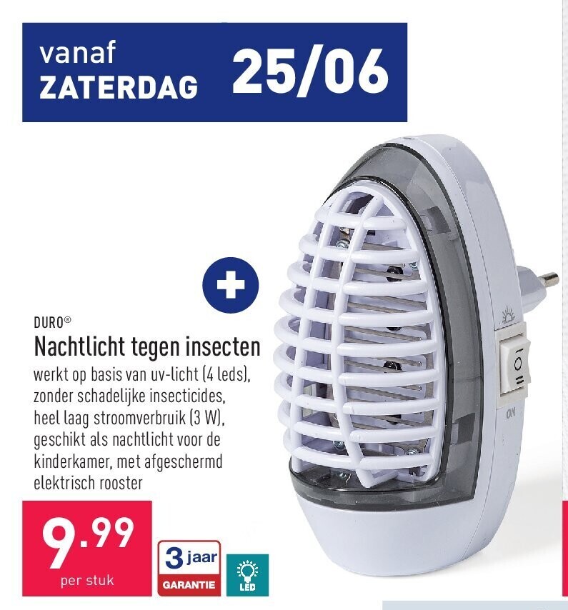 Nachtlicht tegen insecten